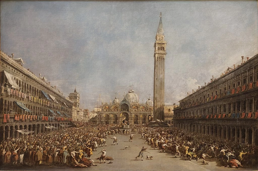 La distribuzione dei denari ai poveri in Piazza san Marco - Musee de Grenoble